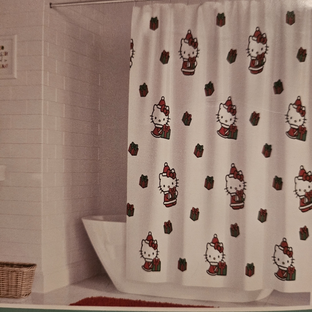 Hello Kitty Christmas Shower Curtain